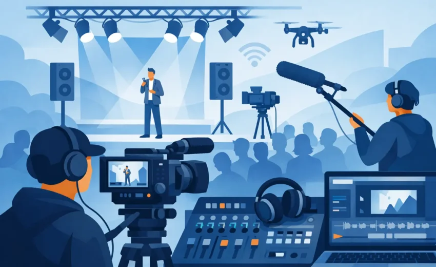 Captação audiovisual para eventos sem falhas