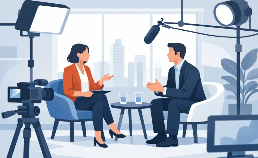 Entrevista em estúdio corporativo: vale a pena?