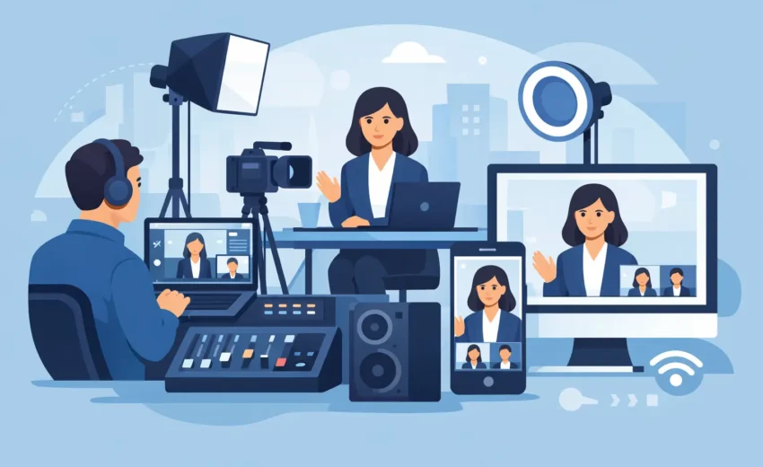 Estrutura técnica para live corporativa