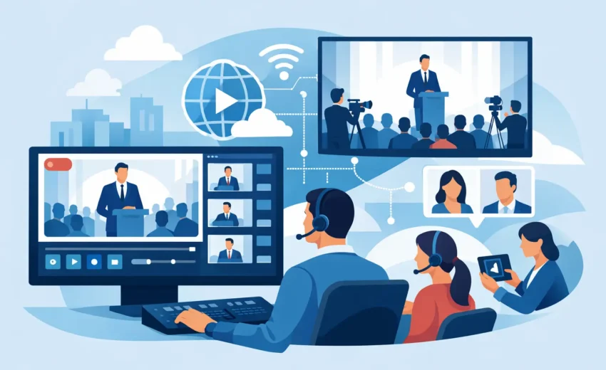 Plataforma para transmissão de evento corporativo