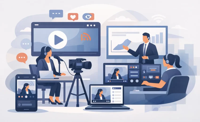Transmissão ao vivo para empresas na prática